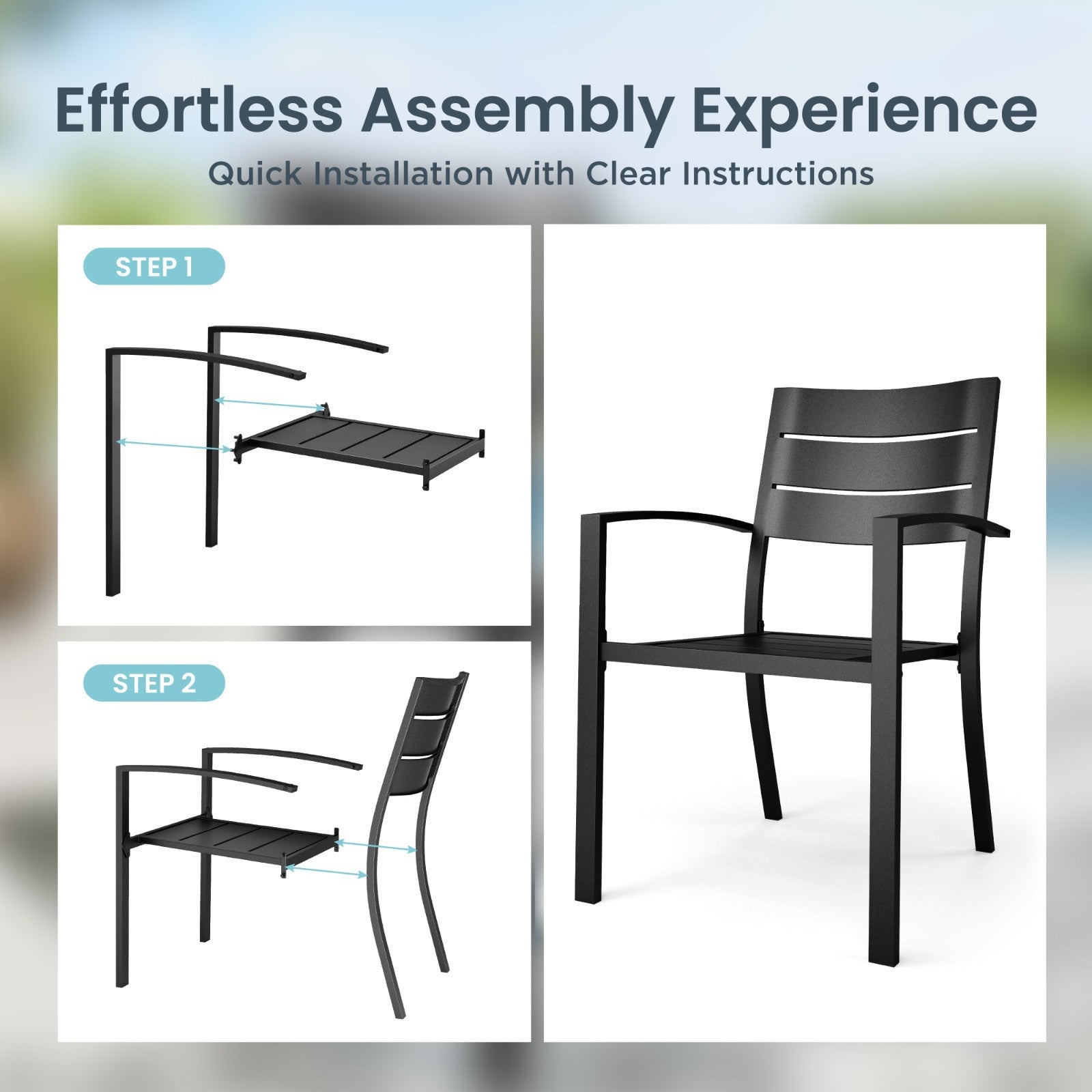 9-Piece Terrace Dining Set Outdoor Metal Table and Chair Furniture Set for Garden Courtyard -